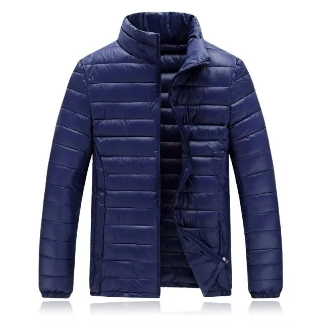 

New Winter Jacket Men Fashion Stand Collar Male Eiderdown cotton Jacket Mens Solid Thick Jackets and Coats Man Winter Parkas