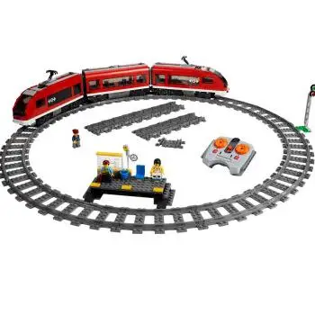 LELE 28032 763 шт серия City Technic высокоскоростные строительные блоки для пассажирского поезда детские игрушки Рождественский подарок 7638