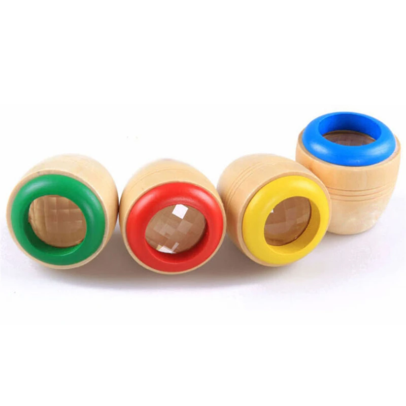 Multicolor safe fun practical joke gift prism education puzzle children kaleidoscope wooden magic fun toy children baby baby