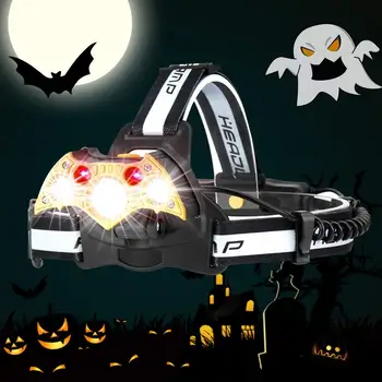 

Camping Headlamp, Halloween Gift, Brightest High 10000 Lumen LED Work Headlight, Rechargeable Waterproof Flashlight With 5 Modes
