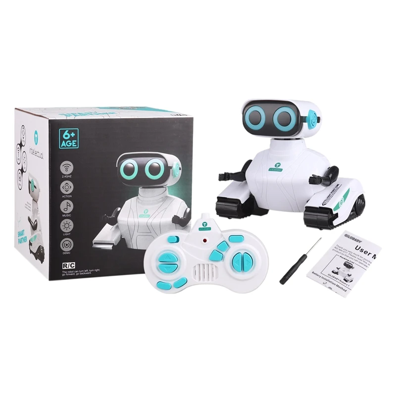 FBIL RC Robot Car 2,4 GHz Дистанционное Управление робот игрушка для детей с жирным блеском глаз танцевальные движения, подарок для детей, для мальчиков и девочек, на возраст 6 +|Радиоуправляемые роботы| | АлиЭкспресс