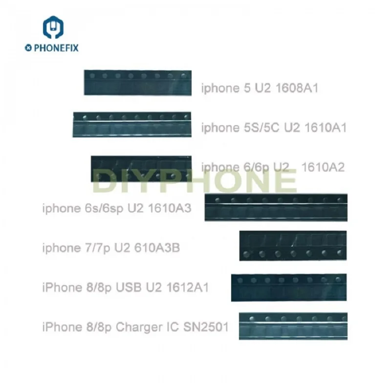 10 шт. U2 зарядки IC USB Tristar 1610A1 1610A2 1610A1A3 610A3B 1612A1 для iPhone 6 6P 6S 6SP 7 7P 8 микросхема