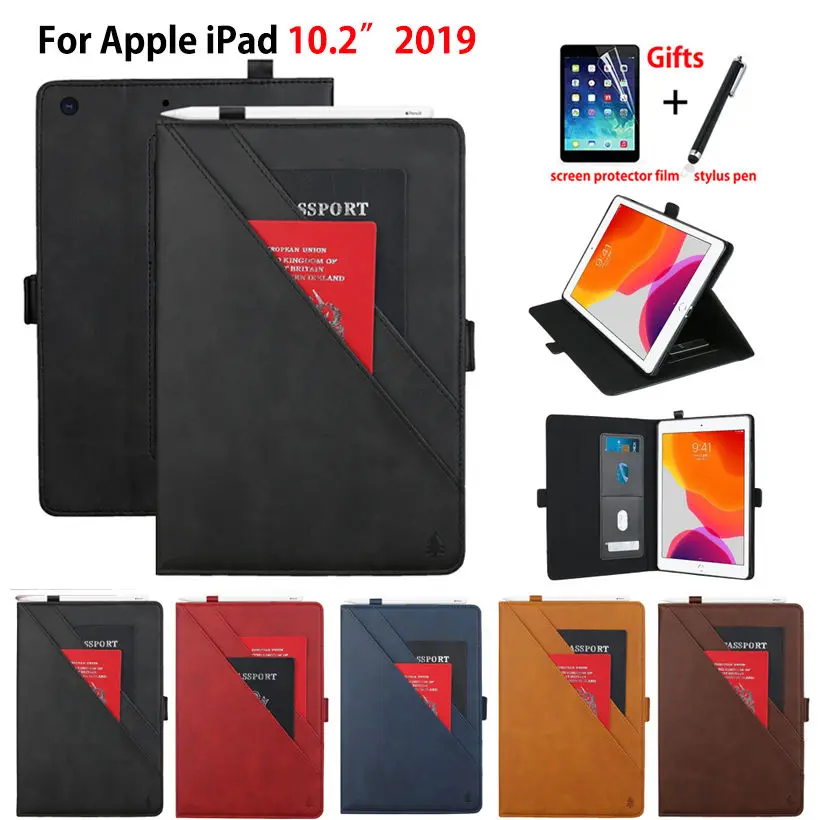 Чехол для iPad 10,2, чехол для iPad 7го поколения, A2200, A2198, A2232, многофункциональный чехол для планшета С Откидывающейся Крышкой и подставкой+ подарки