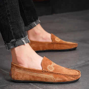 

Coslony Plus Size 38-48 Genuine Leather Men Loafers For Men Casual Shoes Comfort Slip On Moccasins Flats Men Loafers Footwear