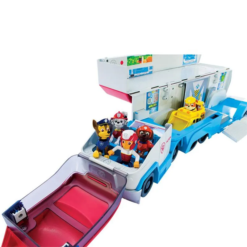 Paw Patrol игрушки набор спасательный автобус щенок Patrulla Canina Аниме фигурки Модель игрушки для детей Paw Patrol подарки на день рождения