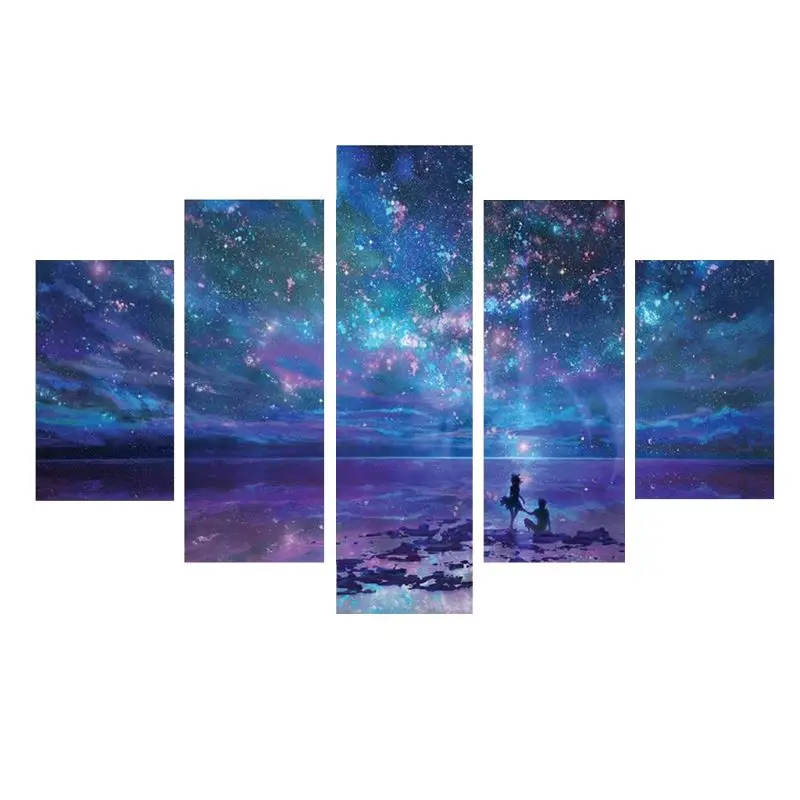 5D 5D Diamond Painting by Number Kit, 5 Sets of Splicing Painting Full Drill Rhinestone Embroidery Cross Stitch Picture for Wall 5D 5D Diamond Painting by Number Kit, 5 Sets of Splicing Painting Full Drill Rhinestone Embroidery Cross Stitch Picture for Wall