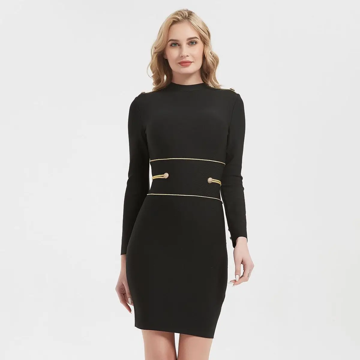 chinese dress ladies Deep V Neck Women Sexy Bandage Dress – HER SHOP main image 1