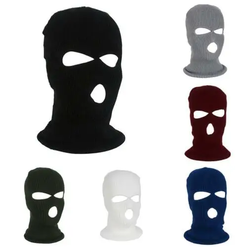 Армейская тактическая маска, 3 отверстия, маска для лица, лыжная маска, зимняя шапка, Балаклава, капюшон, мотоциклетный шлем, полный шлем для лица, Новинка