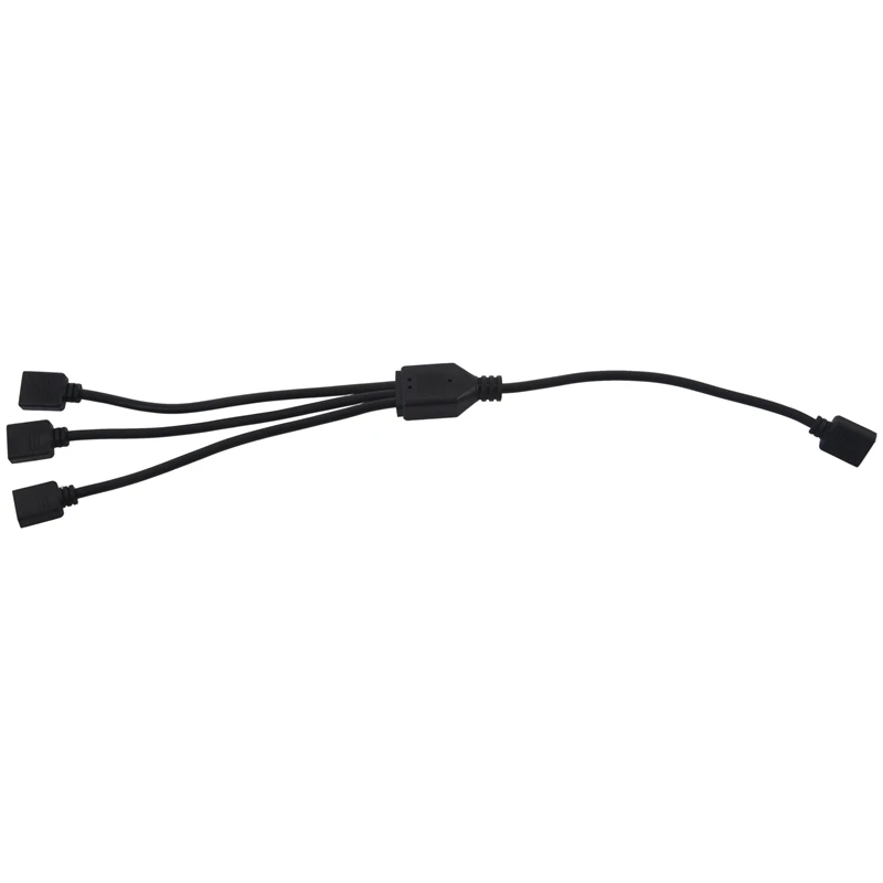 

LED Strip RGB 4 Pins Female to 3 Female Connector Splitter Cable 30cm Black