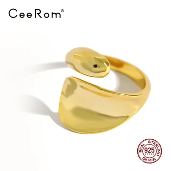 

CeeRom New Design Silver Finger Rings For Women Minimalist 925 Sterling Silver Opening Rings Fashion Jewelry Gifts Anillos