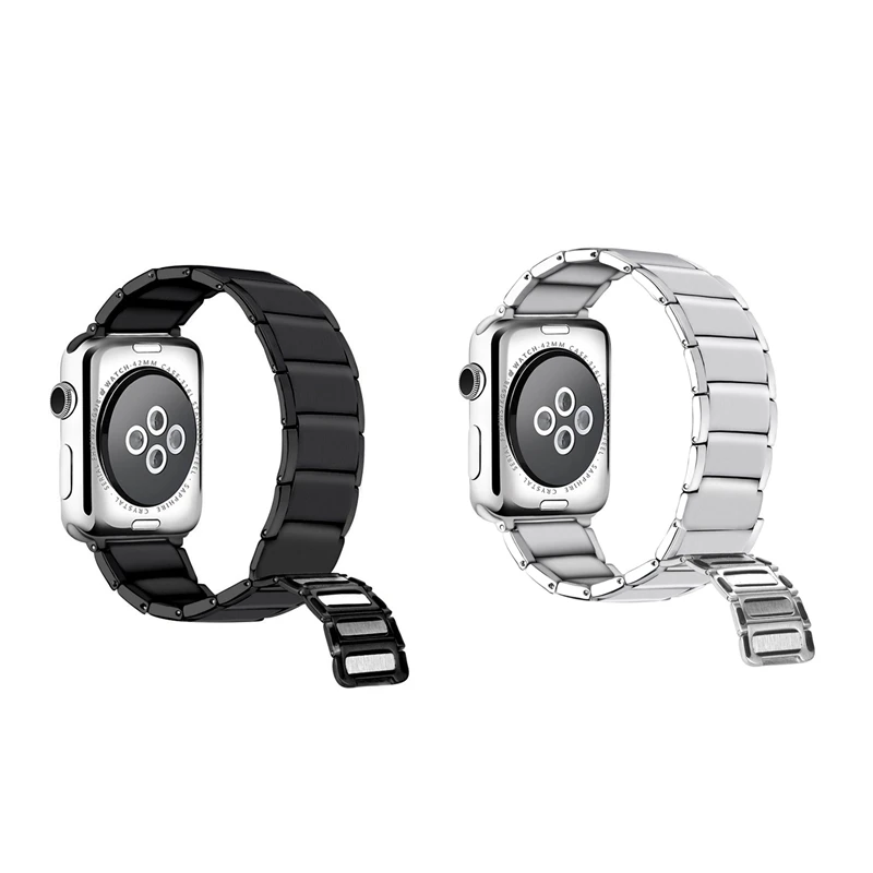 Ремешок для Apple Watch Группа Apple Watch 4 3 2 1 Iwatch ремешок 38 мм 40 мм мужской браслет из нержавеющей стали аксессуары для часов