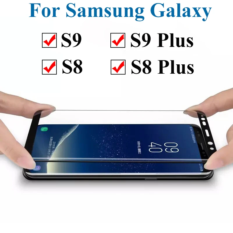 Защитное стекло для Samsung Galaxy S8 S9 Plus закаленная пленка Samsun Galax S 8 9 3D изогнутая