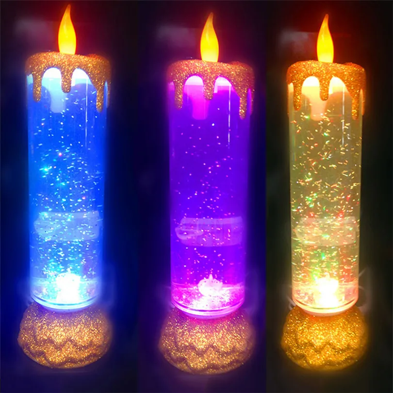 

Creative Rotating Candle LED Night light Candle Lamps for Wedding Christmas Decoration Bedroom