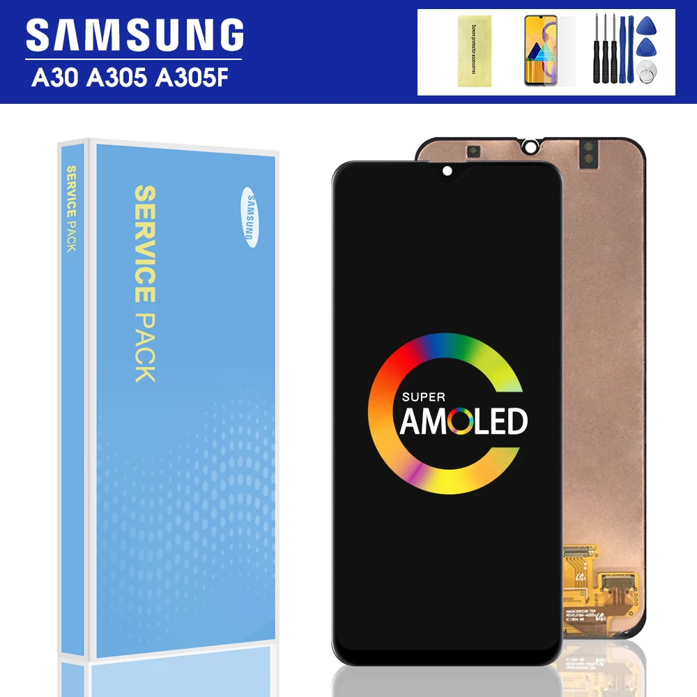 Оригинальный ЖК-дисплей 6 4 дюйма A30 для SAMSUNG Galaxy Samsung A305/DS A305F A305FD A305A дисплей