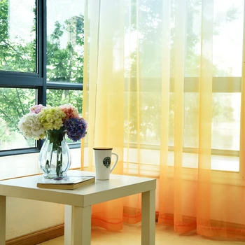 

American Tulle Curtains 3d Printed Living Room Decorations Window Treatments Divider Sheer Voile Kitchen curtain