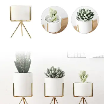 

SOLEDI Geometric Economic Flower Stand Holder Planting Vase Creative Flower Pot Rack Home Plant 2PCS/Set Beautiful Garden Decor