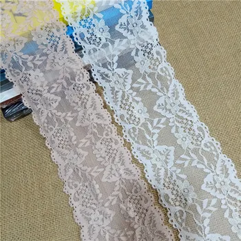 

9cm S1469 elastic lace ribbon DIY lace trim fabric Navy blue skin Color lace accessories for crafts sewing fabric clothing