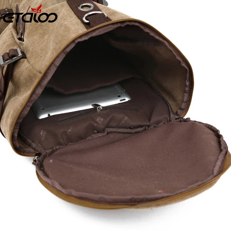  Large Capacity Man Travel Bag Mountaineering Backpack Men Bags Canvas Bucket Shoulder Backpack 012 - 32314633961