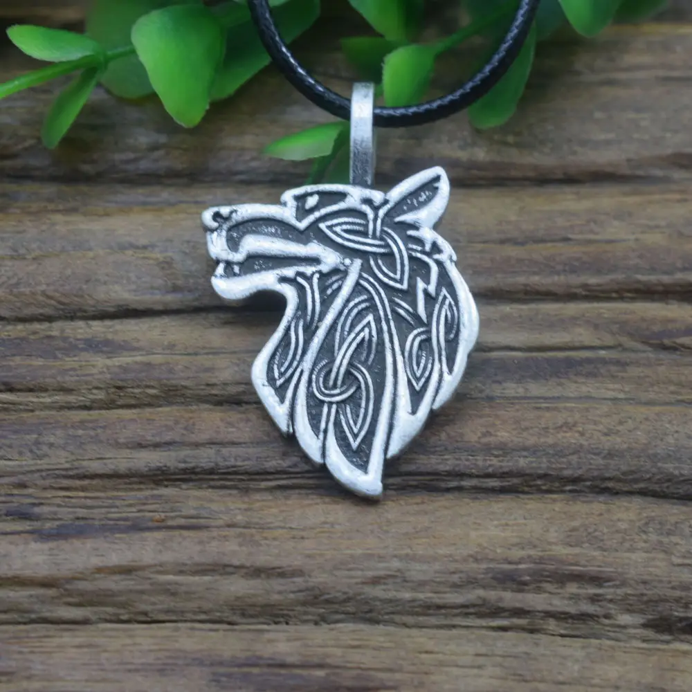 SanLan подвеска с символикой викингов и ожерелье Teen Wolf Triquetra Fenrir Animal Amulet мужской