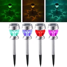 Solar Light 4 Pcs Security Street Path Way Ground Lamp Durable Colorful Color IP65 Waterproof Home Gutter Eco-Friendly Outdoor