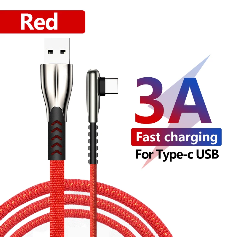 Кабель usb type C для samsung S9 S8 S110, быстрый зарядный кабель type-C для мобильного телефона, кабель USB C для Xiaomi mi 9, красный mi note 7