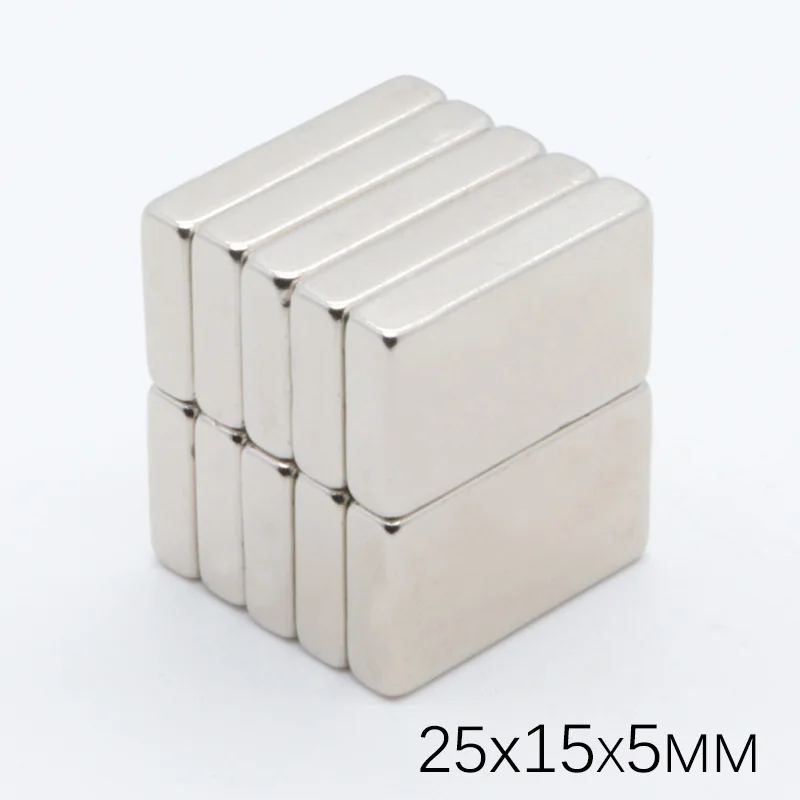 20pcs 25x15x5mm Super Powerful Small Neodymium Magnet Block Permanent N35 NdFeB Strong Cuboid Magnetic Magnets Square magnet