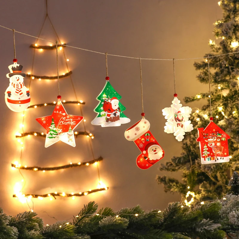 Lighting Of The Christmas Tree 2022 New Year 2022 Santa Xmas Tree Decor Garland Led Light Christmas Decorations  For Home New Year Gift Xmas Ornaments 2021 Navidad|Pendant & Drop  Ornaments| - Aliexpress