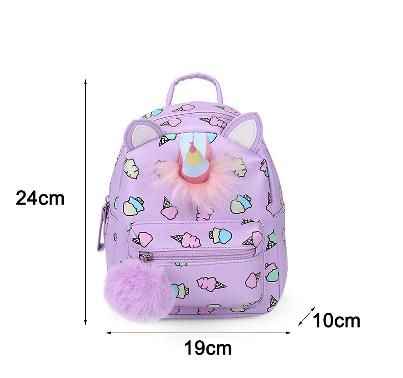Mini Unicorn Leather Children School Bags