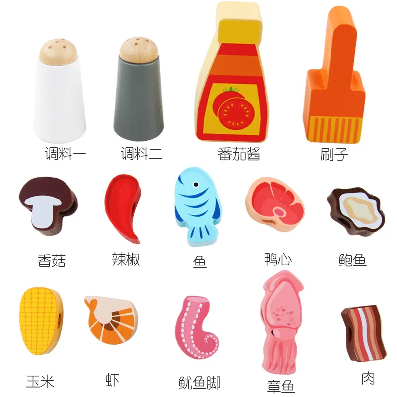 

Barbecue Matching Store Combination Jigsaw Puzzle Baby Barbecue Creative Set 123 Baby Early Childhood Educational Toy