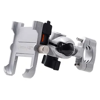 

Waterproof Waterproof Metal Motorcycle Smart Phone Mount with QC 3.0 USB Quick Charger Motorbike Mirror Handlebar Stand Holder