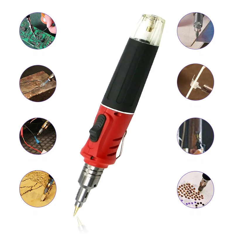 10 in 1 Electronic Ignition Gas Solder Iron Kit Set Gas Blow Torch Solder Iron Gun Welding Pen