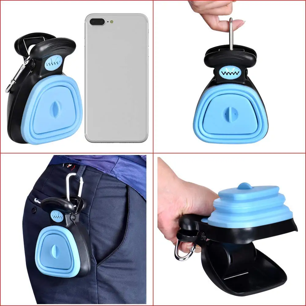 Pet Dog Poop Bag Dispenser Travel Foldable Pooper Scooper Poop Scoop Clean Animal Waste Picker Cleaning Tools Pet Products pet poop scooper