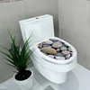 32*39cm Sticker WC Pedestal Pan Cover Sticker Toilet Stool Commode Sticker home decor Bathroon decor 3D printed flower view ► Photo 3/6