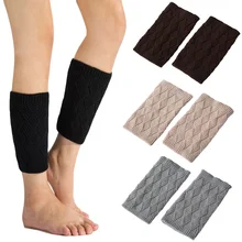 Женские трикотажные манжеты для ботинок короткие носки ромб вязаные гетры WATMX0021