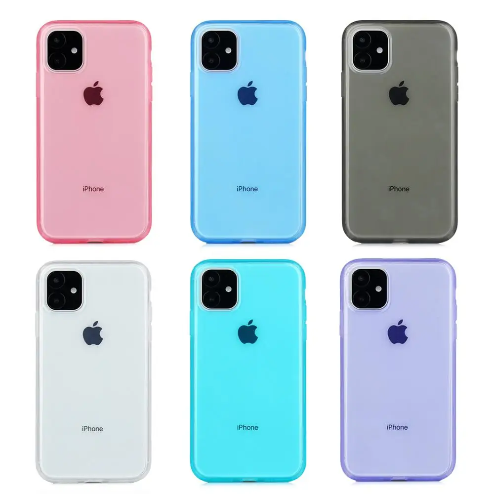 Прозрачный противоударный чехол карамельного цвета для телефона iPhone 11 PRO Max