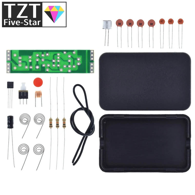 FM-Frequenzmodulations-Funkmikrofonmodul 70-110MHz 1,5V Senderplatine Teile-Set Elektronik-Bausatz + Gehäuse DIY-Kit – Detail 11