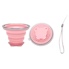 1 шт Складная чашка с ремешком/Пылезащитная крышка Крышка для спорта на открытом воздухе Тур чашка для воды кофейные чашки Выдвижная чашка для путешествий