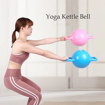 

Fitness Yoga Flat Kettle Bell Double Ear Handle Water Injection Exercise Equipment Shaping Dumbbell Fitness Equipment Body