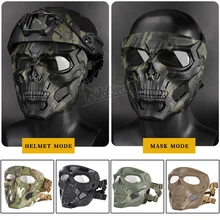 

Tactical Skull Full Face Paintball Airsoft Mask Cool Facial Protection Combat Gear Equipment Accessory Mask for Face Nose Guard