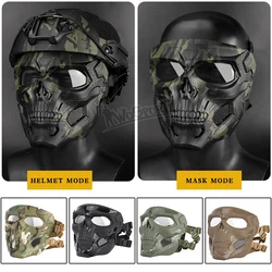 Tactical Skull Full Face Paintball Airsoft Mask Cool Facial Protection Combat Gear Equipment Accessory Mask for Face Nose Guard