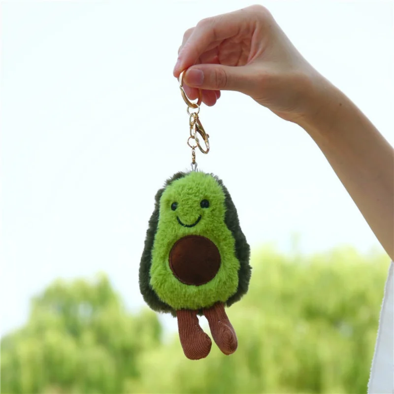

Fashionable Avocado Plush Keychain Charm Pendant Cartoon Fruit Stuffed Doll Toy For Girls Boys