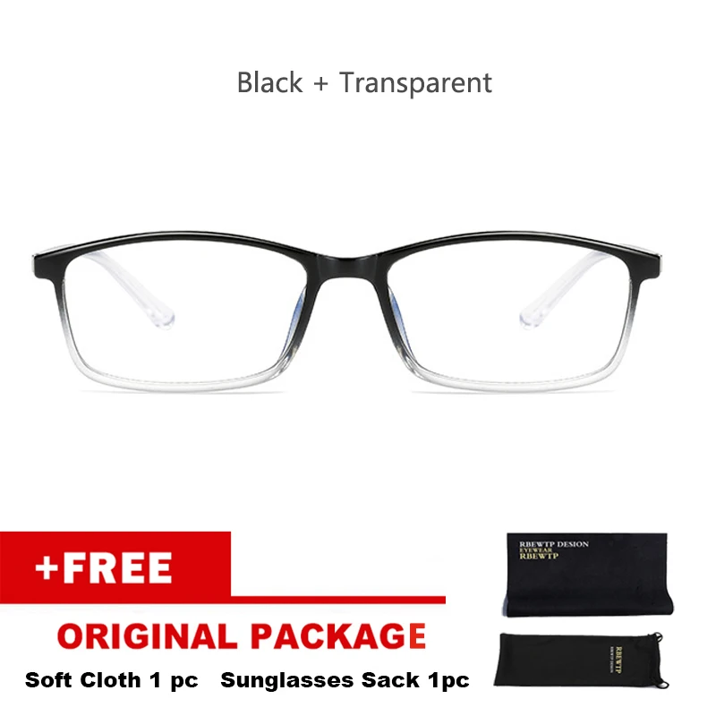 Голубой светофильтр компьютерные очки TR90 для блокирования УФ анти глаз глазного напряжения переход фотохромные игровые очки для женщин и мужчин - Цвет линз: Transparent on black