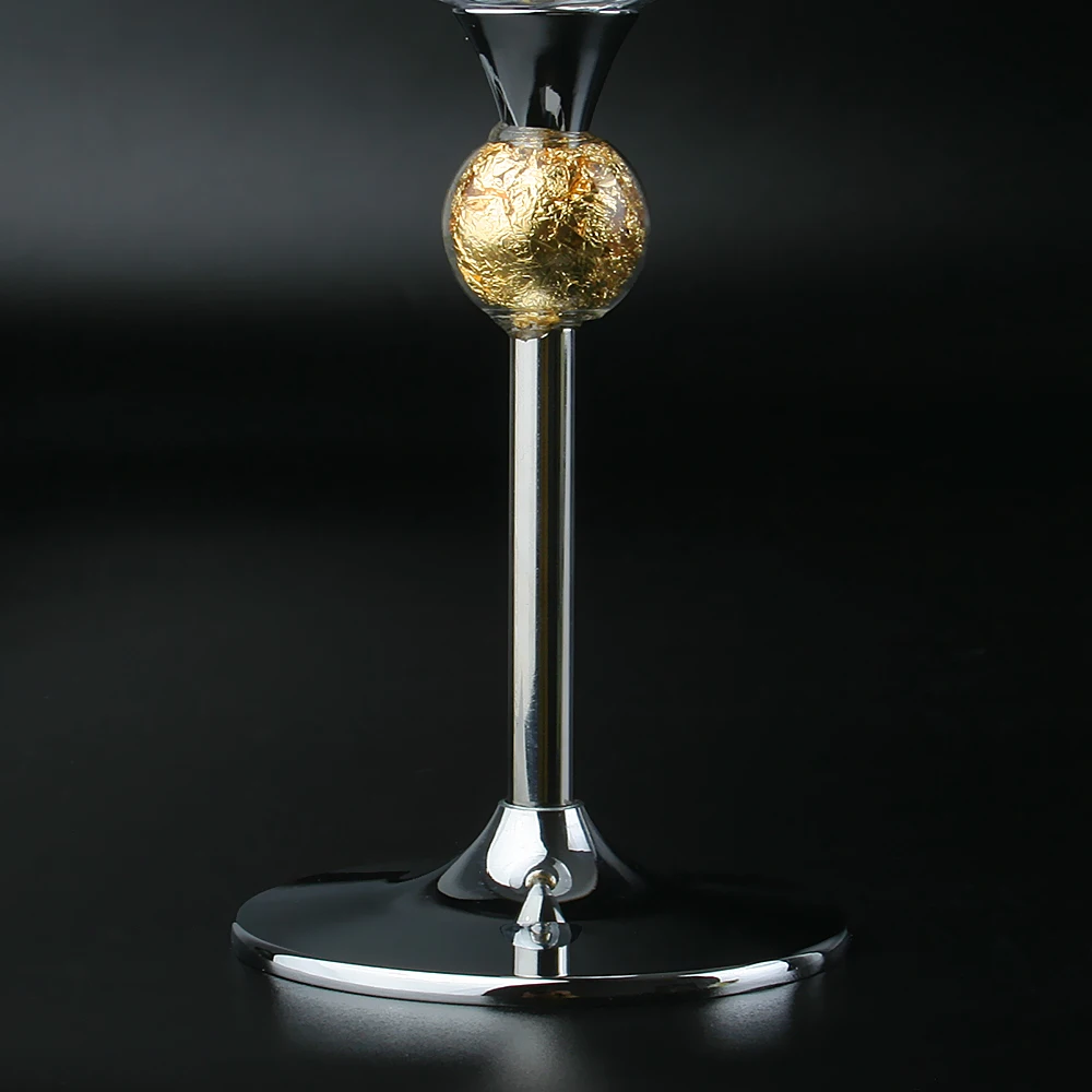 Креативные стеклянные чашки золотого цвета Украшенные Бокалы свадебные бокалы из нержавеющей стали стенд бокалы для вина модные бытовые