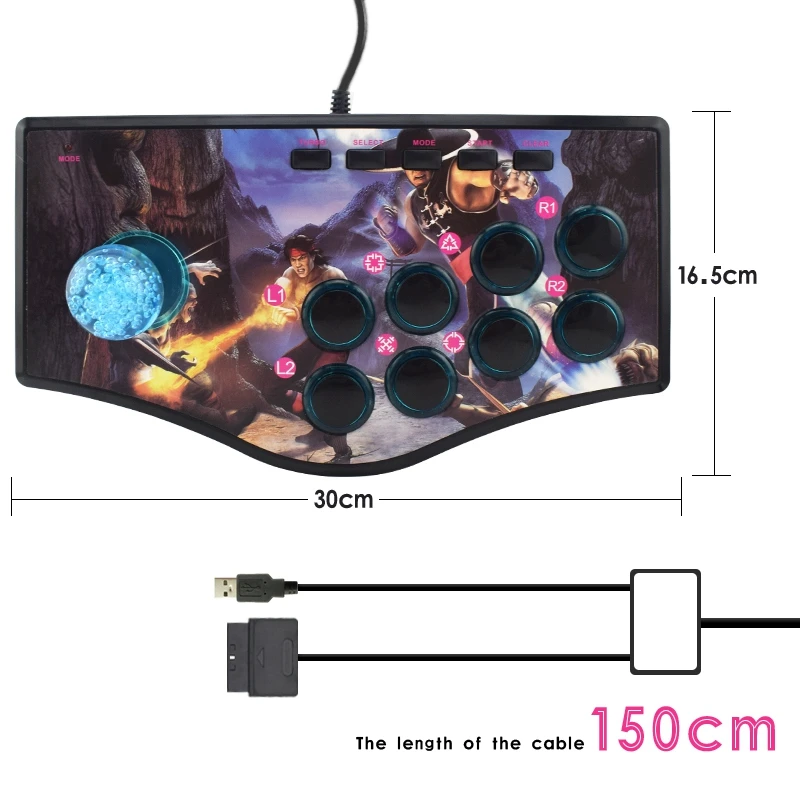 Ретро аркадная игра Кулисный контроллер Usb джойстик для Ps2/Ps3/Pc/Android Smart Tv встроенный вибратор восемь направления джойстика(No. B
