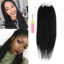 Синтетическая коробка косички крючком косички волосы черный коричневый красный Омбре Kanekalong косички волосы удлиненные крючком косички Senagel волосы