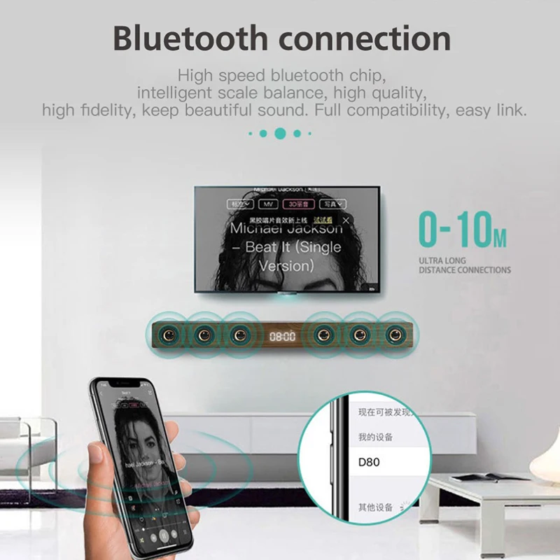 Bluetooth ТВ звуковая панель беспроводной динамик Саундбар поддержка оптический SPDIF HDMI AUX in для домашнего кинотеатра
