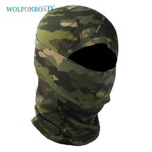 WOLFONROAD, камуфляжная тактическая Балаклава, маска на все лицо, Wargame, велосипедная, Охотничья, Армейская, велосипедная, военный шлем, лайнер, страйкбол, снаряжение