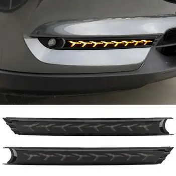 

2Pcs LED Daytime Running Lights Dynamic Signal Lamp Fit for Mazda CX-5 17-19 LED Driving Lamp New Arrivals
