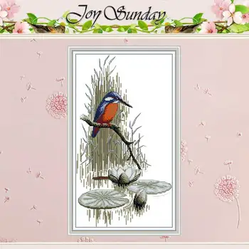

Birds by the river Counted Cross Stitch 11CT Printed 14CT Cross Stitch Sets Chinese Cross-stitch Kits Embroidery Needlework