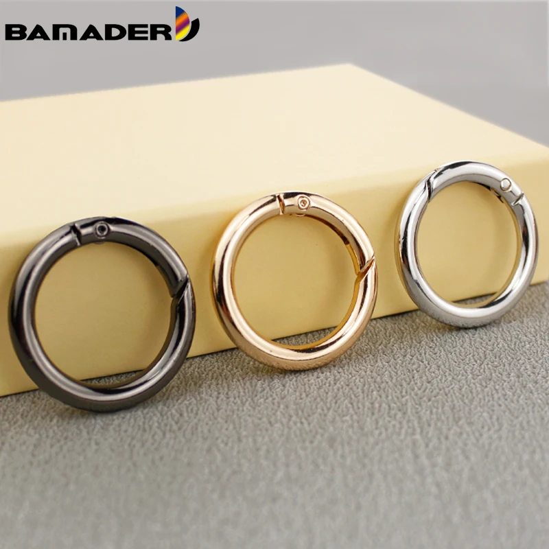 Buckle Key-Ring Circle Hardware-Accessories Spring-Snap-Hook Silver-Gun Metal BAMADER